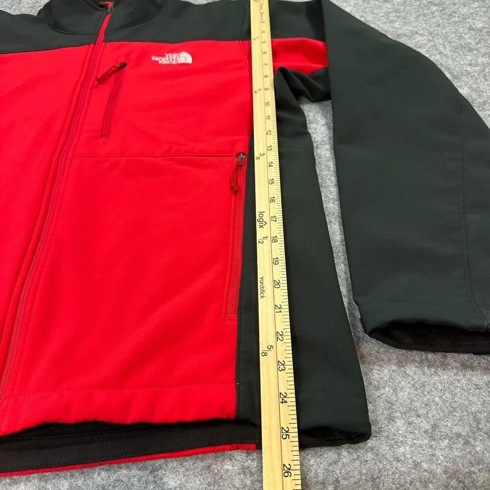 The North Face Apex Softshell Jacket Mens Medium M Red Black Full Zip Outdoor
